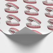 große Lächelnzähne Geschenkpapier (Ecke)
