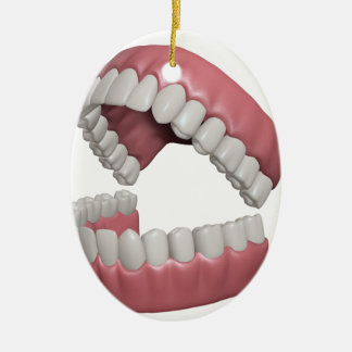 große Lächelnzähne Keramik Ornament