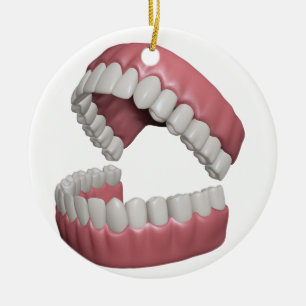 große Lächelnzähne Keramikornament