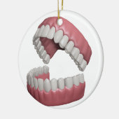 große Lächelnzähne Keramikornament (Links)