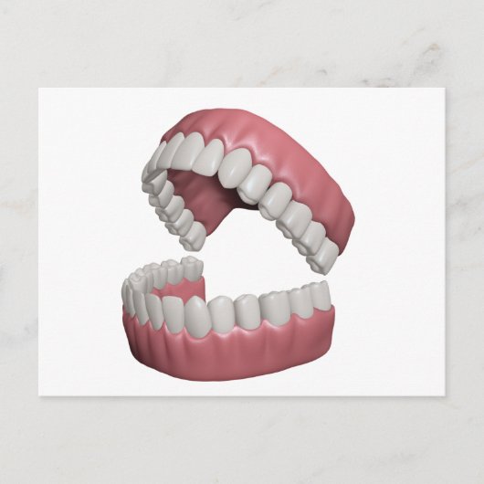 große Lächelzähne Postkarte (Vorderseite)