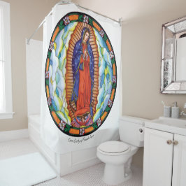 Große Lady von Guadalupe White Duschvorhang
