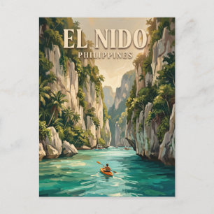 Große Lagune El Nido Philippinen Postkarte
