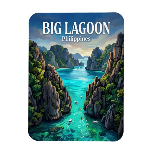 Große Lagune Philippinen Magnet (Vertikal)