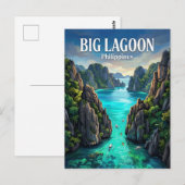 Große Lagune Philippinen Postkarte (Vorne/Hinten)