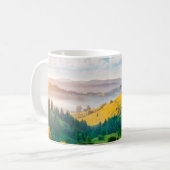 Große Landschaft im Morgenlicht. Loca Kaffeetasse (Vorderseite Links)