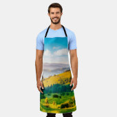 Große Landschaft im Morgenlicht. Loca Schürze (Getragen)