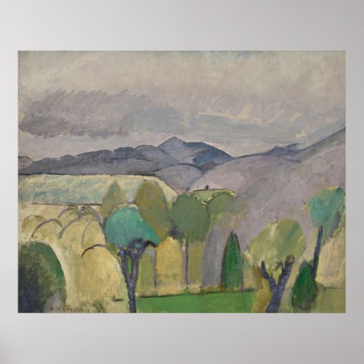 Große Landschaft mit Bäumen Matisse Poster (Vorne)