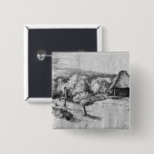 Große Landschaft mit einem Turm, c.1650 Button (Vorne & Hinten)