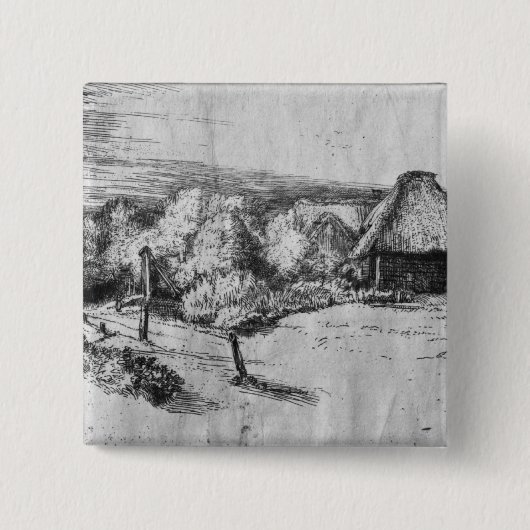 Große Landschaft mit einem Turm, c.1650 Button (Vorderseite)