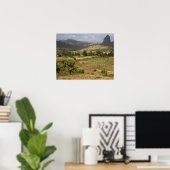 Große landschaftliche Aussicht auf einen großen Fe Poster (Heimbüro)