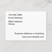 Große Landschaftsgärten für den Rasenservice Busin Visitenkarte (Rückseite)