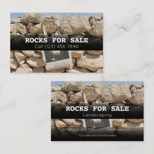 Große Landschaftsgesteine für den Verkauf von Unte Visitenkarte (Vorne/Hinten)