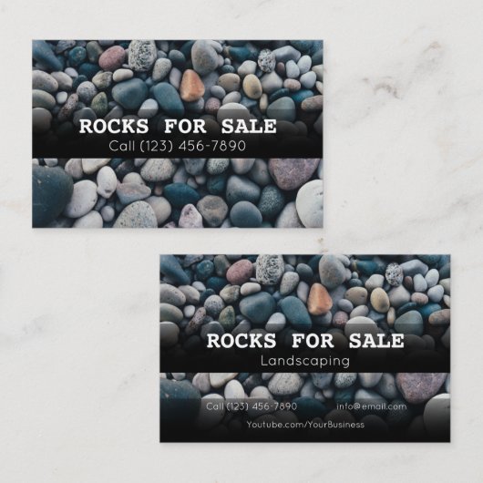 Große Landschaftsgesteine für den Verkauf von Unte Visitenkarte (Vorne/Hinten)