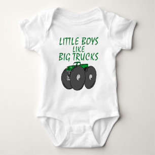 Große Lastkraftwagen Baby Strampler