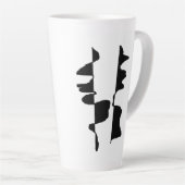 Große Latte Art Abstract Dual Face Tasse (Rechte Ecke)