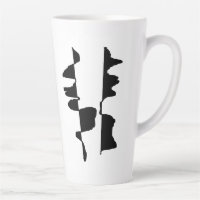 Große Latte Art Abstract Dual Face Tasse