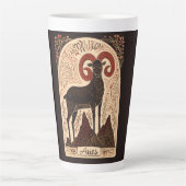 Große Latte Tasse Aries Celestial Zodiac Art (Vorderseite)