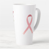 Große Latte-Tasse, Inspirierter Krebs, rosafarbene Milchtasse (Rechte Ecke)