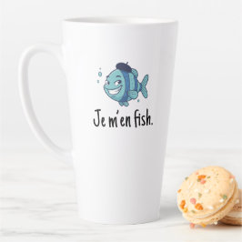 Große Latte-Tasse - Je m'en fish Milchtasse