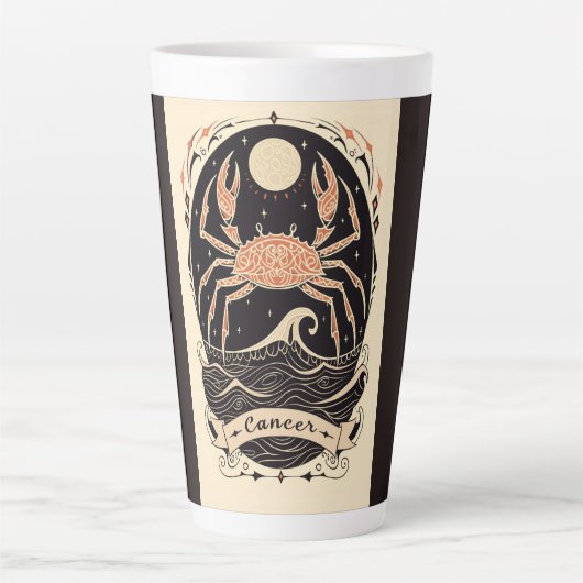Große Latte Tasse Krebs Celestial Zodiac Art (Vorderseite)