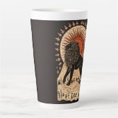 Grosse Latte Tasse Leo Celestial Zodiac Art (Vorderseite)