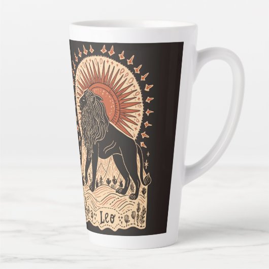 Grosse Latte Tasse Leo Celestial Zodiac Art (Rechts)