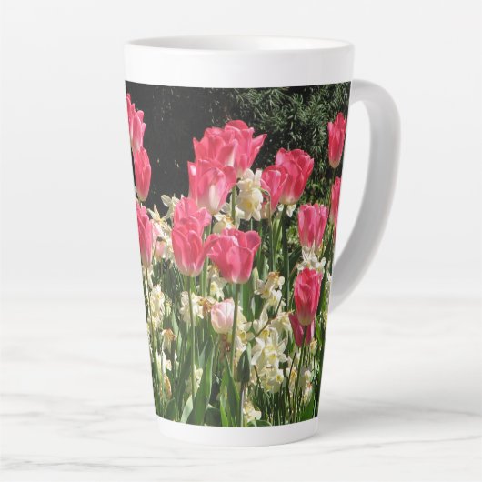 Große Latte Tasse Rosa Tulips (Rechte Ecke)