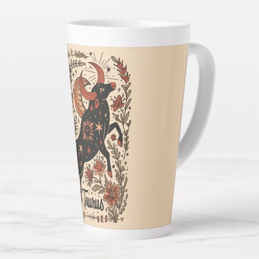 Grosse Latte Tasse Taurus Celestial Zodiac Art (Rechte Ecke)