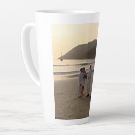 Große Latte Tasse Wenn Sie gerne Kaffee trinken, e (Linke Ecke)