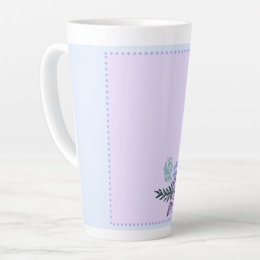 Große Lavendel Rose Latte Tasse (Linke Ecke)