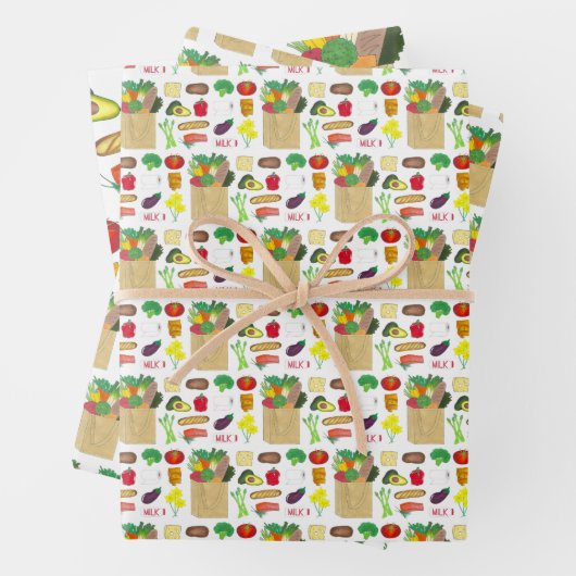 Große Lebensmittelgeschäfte Bauern Markt Lebensmit Geschenkpapier Set (Beispiel)