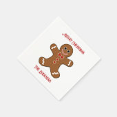 Große Lebkuchen Mann Kekse Weihnachten Serviette (Ecke)
