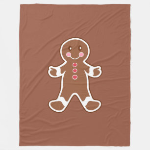 Große Lebkuchen-Plüschdecke  Fleecedecke