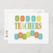 Große Lehrer Inspirierte Postkarte (Vorne/Hinten)