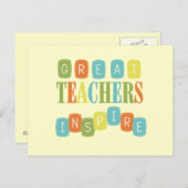 Große Lehrer Inspirierte Postkarte (Vorne/Hinten)
