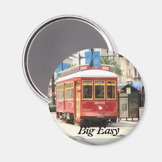 GROSSE LEICHT, NEUE ORLEANS STREETCAR MAGNET (Vorderseite/Rückseite)