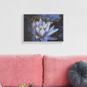 Grosse Leinwand Blume Die Kunst strahlt blau aus (Insitu (Wohnzimmer))