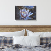Grosse Leinwand Blume Die Kunst strahlt blau aus (Insitu (Schlafzimmer))