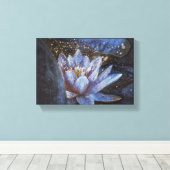 Grosse Leinwand Blume Die Kunst strahlt blau aus (Insitu (Holzboden))