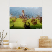 Große Leinwand-Ente-Girl-Poster Poster (Küche)