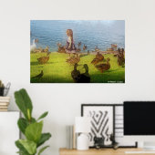 Große Leinwand-Ente-Girl-Poster Poster (Heimbüro)