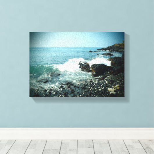 Große Leinwand mit Wellenlandschaft (Insitu (Holzboden))