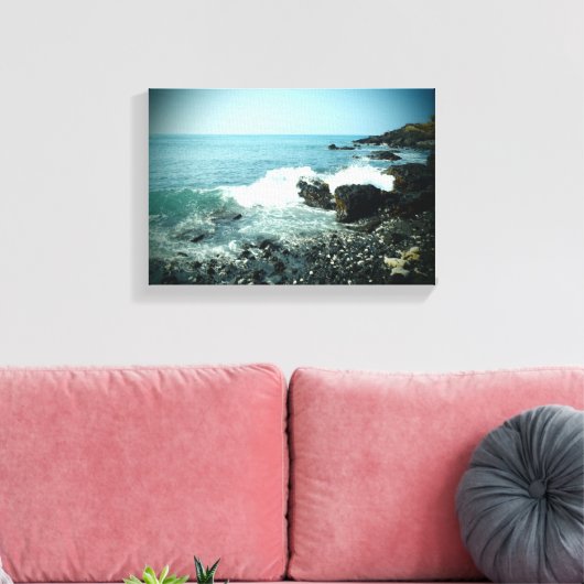 Große Leinwand mit Wellenlandschaft (Insitu (Wohnzimmer))