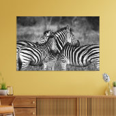 Große Leinwand Print - afrikanisches Zebra (Insitu (Wohnzimmer))