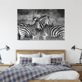 Große Leinwand Print - afrikanisches Zebra (Insitu (Schlafzimmer))