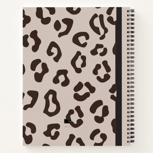 GROSSE LEOPARDRUCKER NOTIZBLOCK (Rückseite)