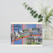 Große Letter Gruß von Alabama Postcard Postkarte (Stehend Vorderseite)