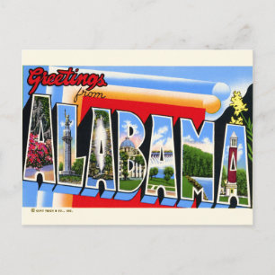 Große Letter Gruß von Alabama Postcard Postkarte