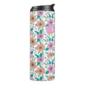 Große Leuchtende Blumen Personalisiert Thermosbecher (Nach links gedreht)